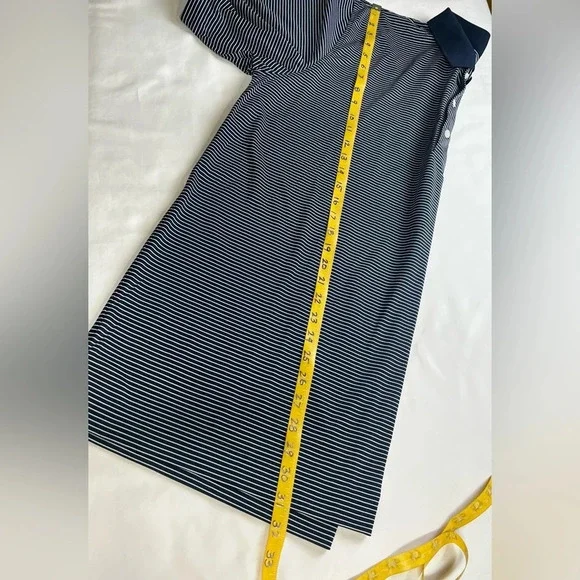 PAGE & TUTTLE Men’s navy stripe golf polo size XL - Picture 12 of 12